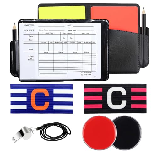RobLuX 6 PCS Schiedsrichter Set Fußball Schiedsrichter Karten...