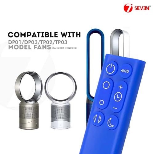 Image of 7SEVEN Compatible with Dyson Pure Cool Remote Control Suitable for DP01 DP03 TP02 TP03 Purifying Fan Model, Non Magnetic Remote Build with ABS Material Required CR2032 Battery