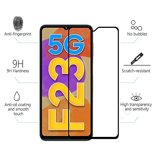 Image of Screen Protector for Samsung Galaxy F23 5G (Black) Tempered Glass Edge-to-Edge 6D Screen Guard With Installation Kit