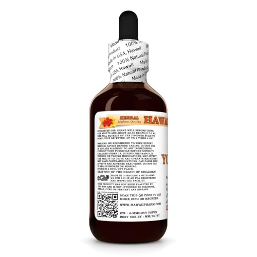 yohimbe pausinystalia yohimbe dry bark tincture made in hawaii all natural vegan pure liquid extract - 2 floz