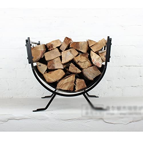 Kaminholzregal Kaminholzständer Kamin Brennholzregal Europäische Eisenhalterung Kaminzubehör Lagerung Holz für Innen Außen Holzlagerung Holzscheitregal
