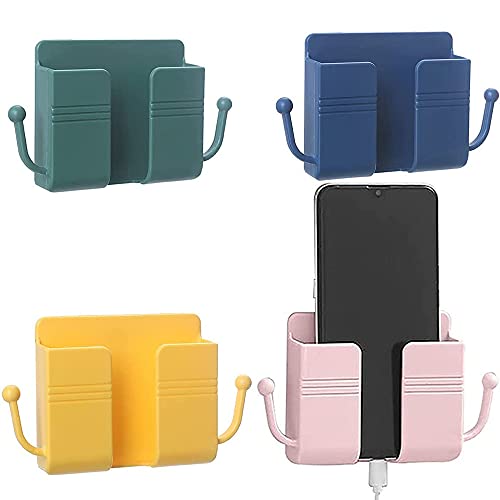 4 Pièces Adhésive Rangement télécommande Boîte, Rangement Murale Télécommande Boîte, Support de Téléphone Portable Mural, pour L'école de Bureau à Domicile, le Crayon à Distance Cover