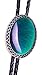Bolo Tie with Natural Stone Turquoise Stone Style Genuine and Cowhide Rope More Colors (Emerald Cat Eye)
