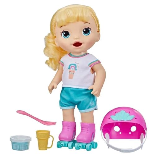 Boneca Baby Alive Roller Skate Bebê Patinadora Loira Hasbro