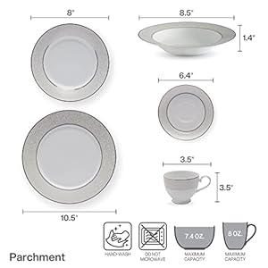 Mikasa Parchment Dinnerware Set, 40 piece set, Service for 8 Mikasa Parchment Dinnerware Set 40 piece set Service for 8