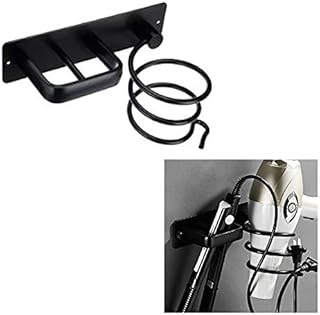 LINONI Hair Dryer Holder, Aluminium Hair Dryer and Straightener Holder, Wall Hair Dryer Holder Storage Rack for Bathroom Bedroom Hotel