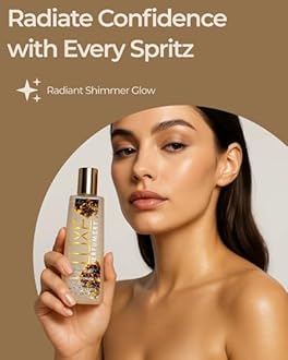 Luxe Perfumery Sugared Orchid Shimmer Body Mist – Long-Lasting Perfume Spray with Glittering Shine, Juicy Citrus & White Orchid Notes, Radiant Glow Shimmer Spray, Gift for Her, Made in USA, 8 fl oz