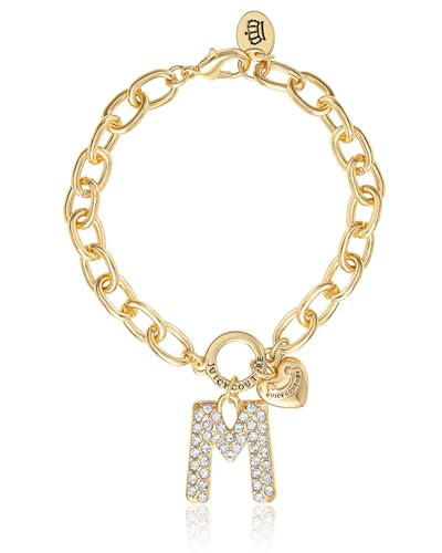 Juicy Couture 7.5" Bubble Initial M Charm Bracelet