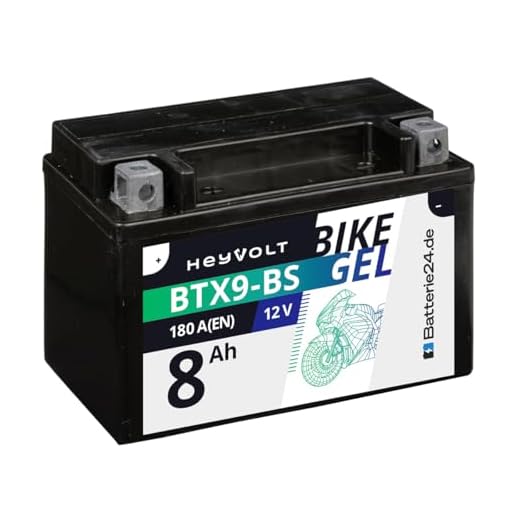 HeyVolt GEL Motorradbatterie 12V 8Ah BTX9-BS 50812 YTX9-BS GTX9-BS FTX9-BS CTX9-BS, ETX9-BS