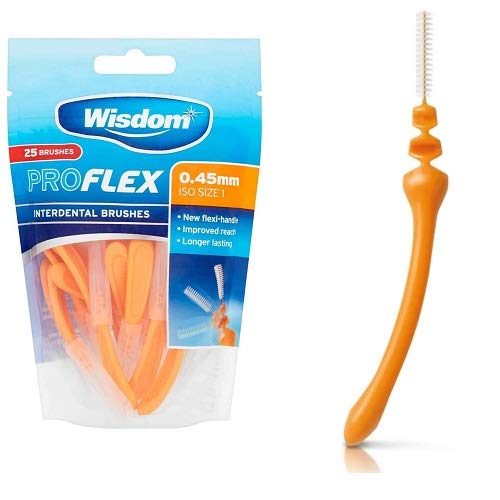 Wisdom Pro Flex Interdental Brushes 0.45mm Orange 25 Pack, 0.45 mm (Pack of 25) - Image 2