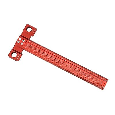 AKNgoes Woodworking Scriber T-Square Ruler 12in with Thoughtful Support Lips, Architect Ruler for Carpenter Work, Layout and Measuring Tools…
