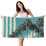 Telo Mare Microfibra xxl Grande Asciugamano da Spiaggia 80x180cm Asciugatura Rapida Telo Cotone Morbido,Antisabbia Mare Coperta da Spiaggia per Campeggio,Palestra,Piscina,Viaggio Albero di cocco G-465