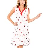 Dabbagh Women's Sleeveless Home Dress - Long Nightgown for Women Comfortable for Sleep and Home Elegant Lace and Delicate Print Ideal for Everyday Wear Kash Mayo, XXL