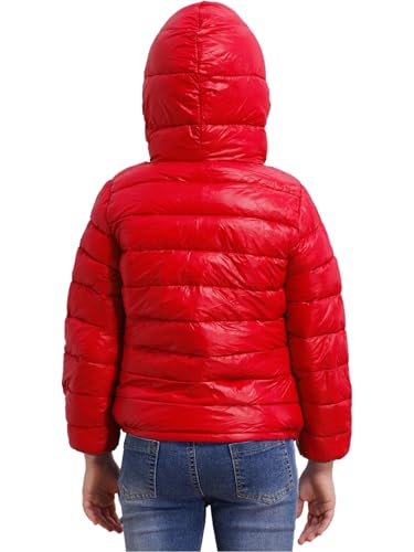 Girls Boys Long Sleeve Ultra Lightweight Jacket Coat Winter Warm Puffer Jacket Packable Hooded Coat Outwear3