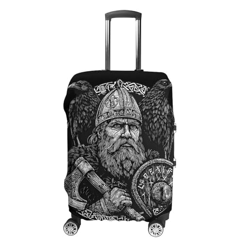 Odin God Vikings Ravens Luggage Covers Washable Travel Suitcase Cover Elastic Baggage Protector