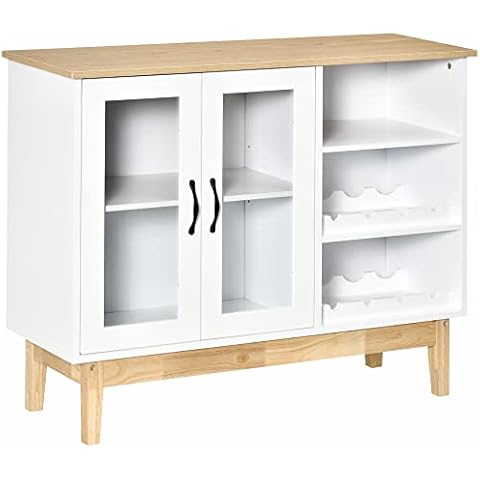 Aparador de Cocina HOMCOM con Botelleros Cover