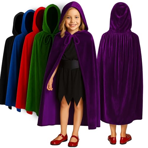 ArtCreativity Velvet Hooded Cloak for Kids