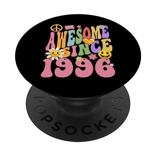1996 Cumpleaños Retro Hippie Impresionante Desde 1996 PopSockets PopGrip Intercambiable