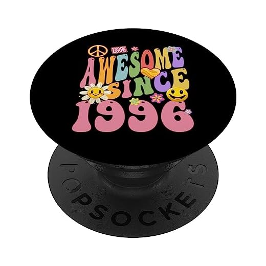 1996 Cumpleaños Retro Hippie Impresionante Desde 1996 PopSockets PopGrip Intercambiable