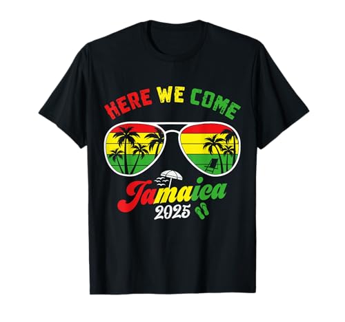 Here We Come Jamaica 2025 Girls Trip Family Summer Vacation Camiseta