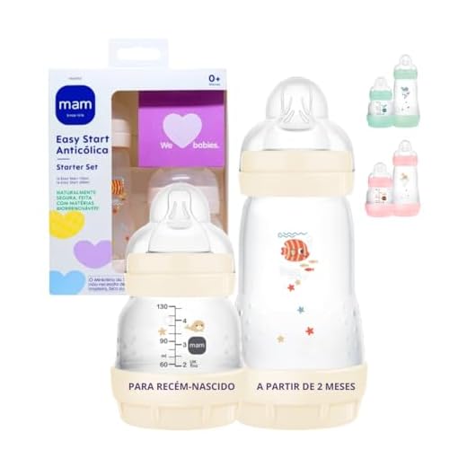 Mamadeira MAM Anticólica - Easy Start - Starter Set - Mamadeiras 130ml e 260ml - Neutra