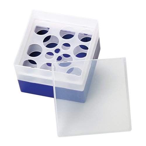 PP Storage Box for 28mm OD EPA Vials (Purple), 130 x 130 x 105mm, 10 Position, ea. (2821 2429)