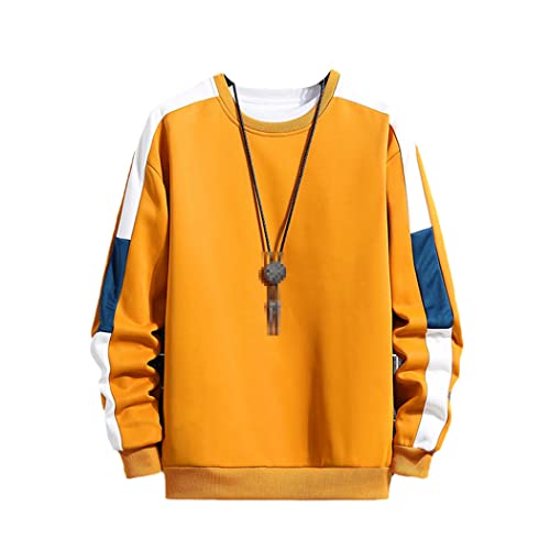 Sweat à capuche jaune patchwork idéal pour vos sorties décontractées