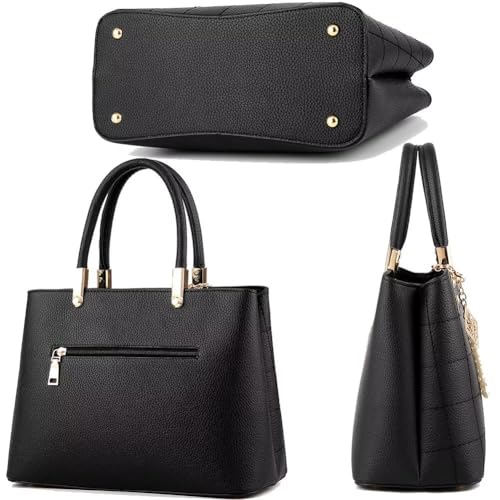 Quntum A.E ハンドバッグ ショルダーバッグ レディース チェック柄 puレザー 斜め掛け 2way 手提げ 肩掛け エレガント 大容量 大人 通勤 通学 カジュアル 7色展開 の商品画像 5