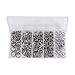 Yuecoom 200PCS Fishing Split Ring, 5 Sizes Heavy Duty Stainless Steel Split Rings, Solid Lures Connectors Fishing Tackle