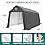 GARTOO 7' x 12' Outdoor Storage Shed- Heavy Duty Storage Shelter Tent with Roll-up Ventilated Door, Portable Garage Zipper Storage shed for Bike, ATV, Motorcycle Shelter, Gray