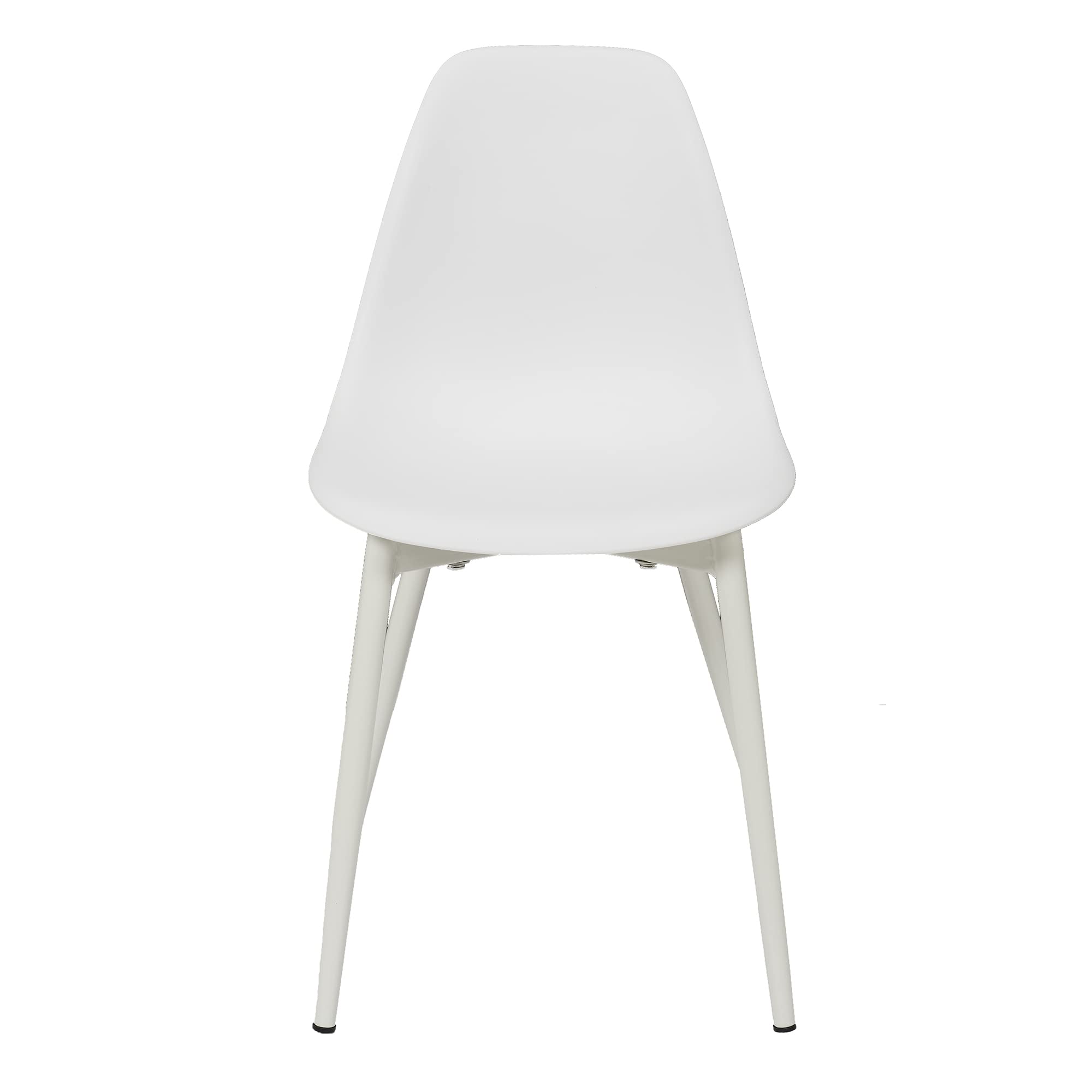 HOME DECO KIDS Set di 2 sedie per Bambini Lina Bianca per Sala da Pranzo, Soggiorno, Polipropilene Ferro battuto, 37.7 x H 58.5 x P 31 cm, HD7480