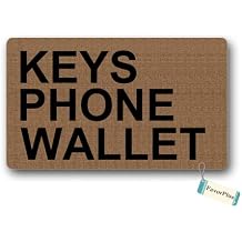 Doormat Keys Phone Wallet Outdoor/Indoor Non Slip Decor Funny Floor Door Mat Area Rug for Entrance 18x30 inch