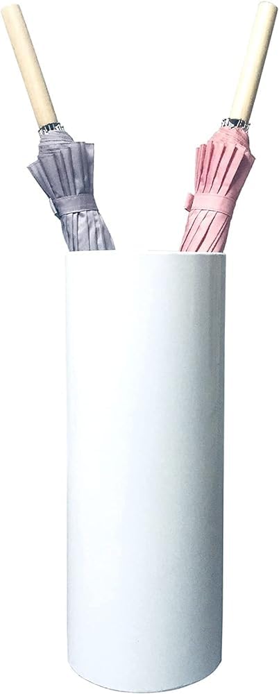 Porte-parapluies en métal durable avec seau de rangement anti-gouttes