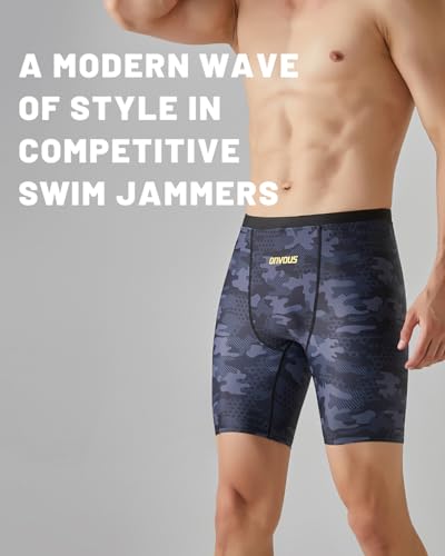 Onvous Modern Cut Swim Jammers for Men | Men\'s Athletic Swimwear Jammers | Jammer Swimsuit Men | Mens Swim Jammers 28-38 - Thumbnail 7