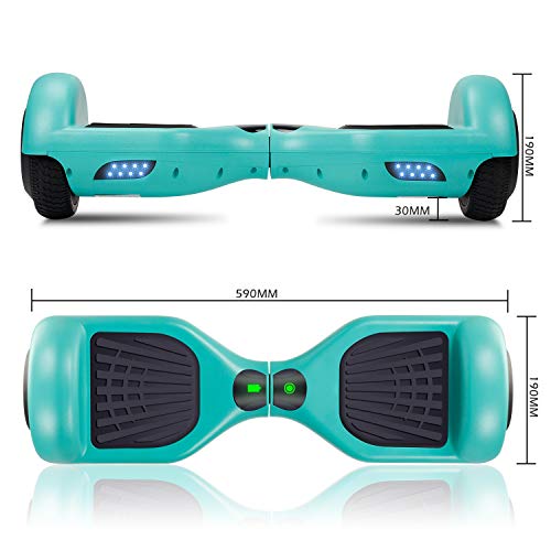 Felimoda Hoverboard w/LED Wheels Lights, self Balancing Hoverboard for Kids and Adult(Green)