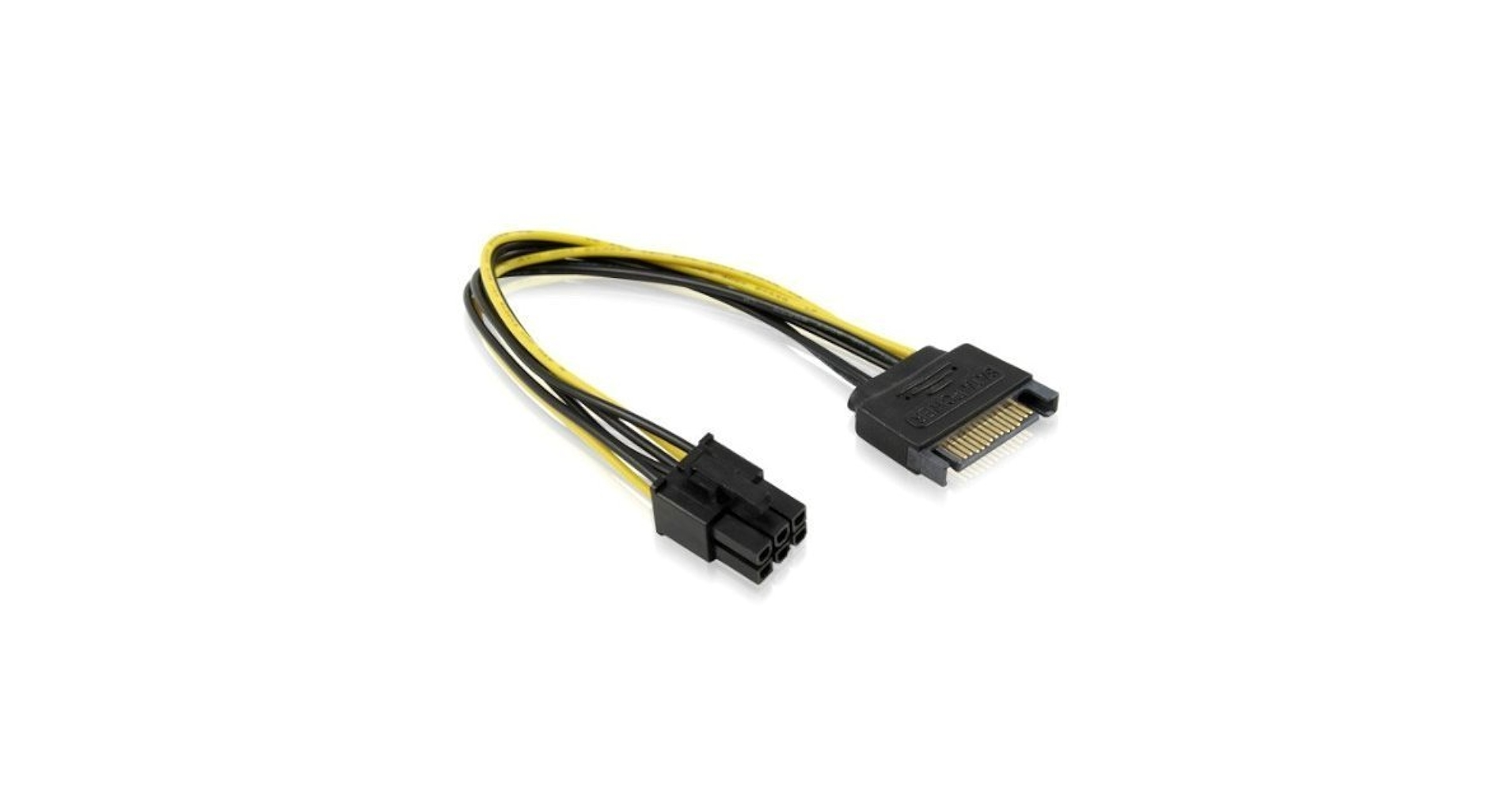 ASW 8inch SATA 15pin to 6pin PCI Express Card Power Cable