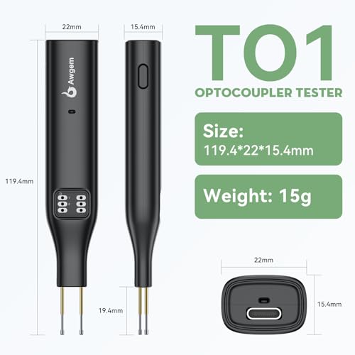 Image of Optocoupler Tester, Multi-Function Transistor Tester with LED Display, Automatic Transistor /optocoupler Tester, Portable Optocoupler Test Tool for Electronics Repair.