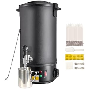 VEVOR Wax Melter for Candle Making, 10 L Extra Large Electric Wax Melting Pot, with Easy Pour Spout and 9-Level Temp Control, Easy Clean for Candle Soap Cream Beauty Bulk Production Business or Home