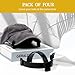 WJIAAA Hat Curver Tool, 4pcs Durable Hat Bender Brim, Reusable Hats Brim Shaper, Hats Bending Tools, Men's Accessories, for Most Baseball Caps, Visor Shaping, Black Suitable for 15.5-21.8cm
