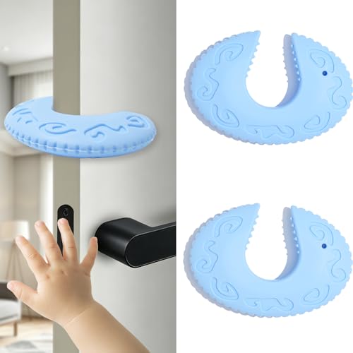 Jayen Silicone Door Pinch Guard, Door Slam Stopper, 2 Pack