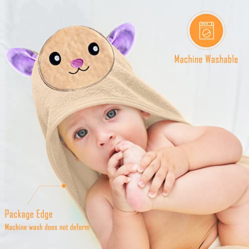 Sunny Zzzzz Baby Hooded Bath Towel And Washcloth Sets, Baby Essentials For Newborn Boy Girl, Baby Shower Towel Gifts For Infant And Toddler - 2 Towel And 8 Washcloths - Fox And Sheep #TOP5