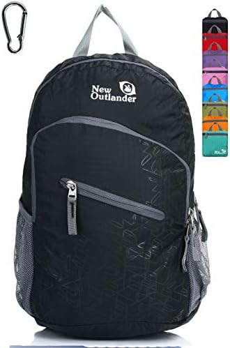 Outlander Packable Handy Lightweight Travel Hiking Backpack Daypack-Black-L