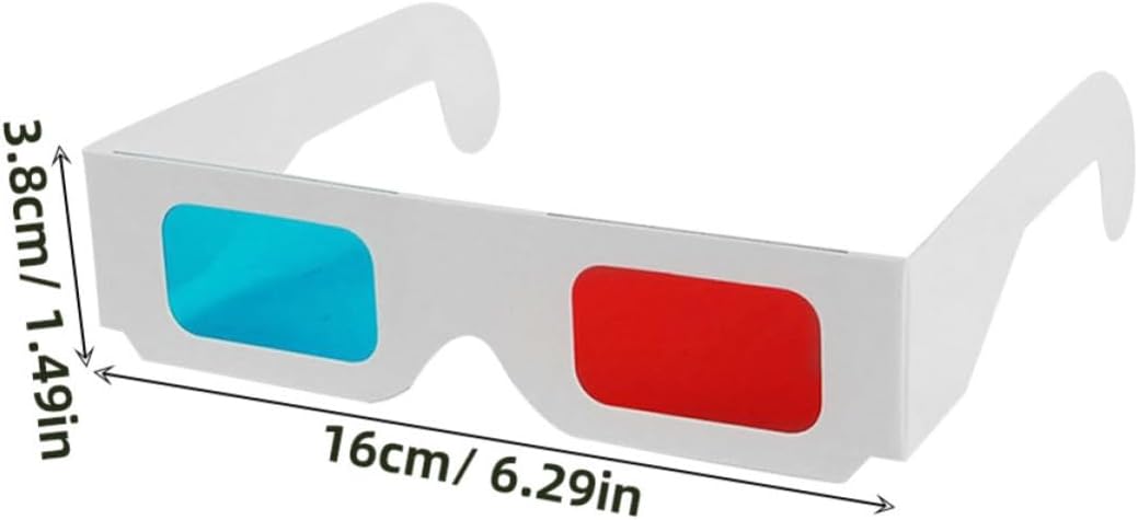 Alasum 70pcs Red and Blue Anaglyph 3D Glasses for Movies, Lightweight Portable Paper Cardboard Frame, for Projector Use and Parties