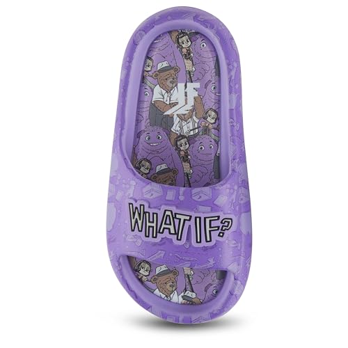 Krasinski's Charm - IF Movie Edition Slip On Shoes - Youth Girls' Purple Comfort Slide - Slip into Movie Magic!3