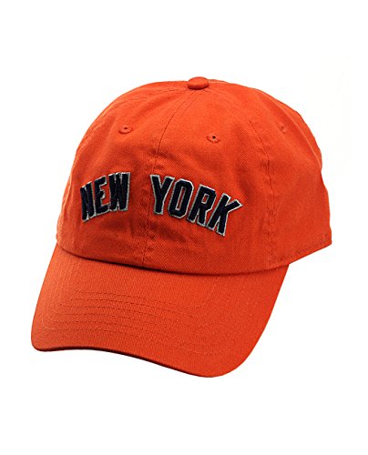 NYFASHION101 Unisex NYC New York City Embroidered Adjustable Low Profile Cap, NY01, Orange