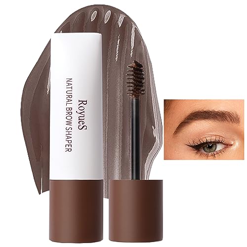 AKARY Dark Brown Tinted Eyebrow Mascara Waterproof Eyebrow Gel, Natural Thickening Brow Shaper Instant Wild Eyebrow Shaping Makeup Gel, Long Lasting Volumizing Enhance Brow Mascara Quickly Fixing Natural Eyebrow Makeup, 02 Dark Brown