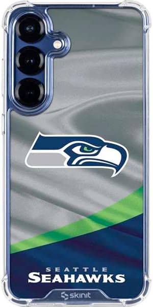 Skinit Clear Phone Case Compatible with Galaxy S25 Plus - Officially Licensed NFL Seattle Seahawks Distressed Design