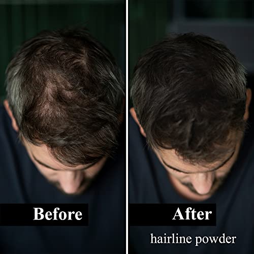 Foto von LEON MIGUEL Ansatzpuder - wasserfestes Hairline Powder als perfekten Haar Concealer zum Ansatz kaschieren, unsichtbares Haar Make-up zur Haarverdichtung (Hellbraun, Hairline Powder)