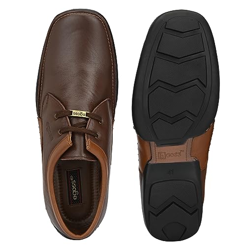 Image of egoss Formal Lace-Up Shoes for Men | Genuine Leather | Stylish & Comfortable | Perfect for Office, Party G-354