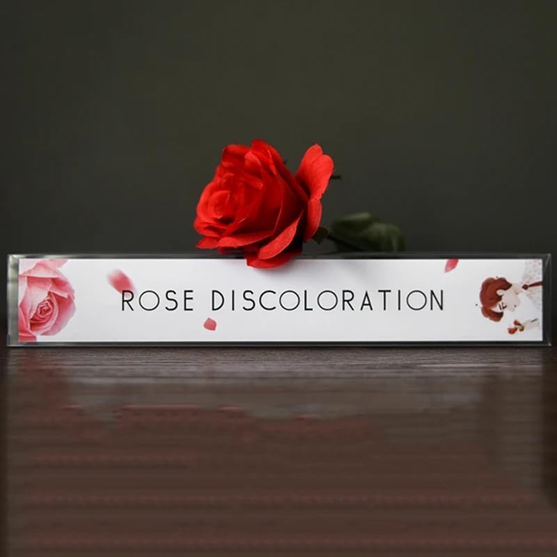 SUMAG Roses Discoloration Magic Tricks Color Change Rose Flower Stage Illusions Gimmicks Flower Appear Vanish Props for Magicians